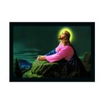 Dharvika Innovations Design 6 Synthetic Lord Jesus Christ Photo With Frame, 11 X 14 Inch