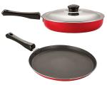 Nirlon 2 pcs of Red Non-stick Dishwasher Safe Kitchen Cooking Utensil Combo Set