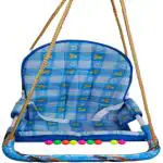 Maanit Baby swing for kids Adjustable Multicolor with Safety Belt small used to indoor-outdoor Baby swing (Sky Blue)