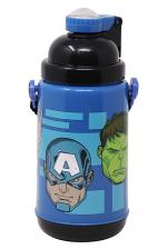 Hoom By HMI Marvel Avengers Push Button Straw Sipper Water Bottle 450 ml