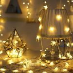XERGY Acrylic String Star Fairy Led Light for Party & Home Indoor (Battery Powered - 50 Stars)