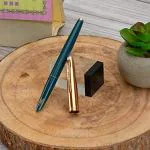 GOLD LEAF Hero 336 Green 0.3mm Extra Fine Nib Ink Fountain Pen With Gold Cap