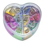 MAPPERZ Professional Heart Shape Eyeshadow Shiner Palette 12 Colors with silky shine last for all day long, combo eyeshadow powder paletter - (Multicolor)