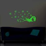 DreamKraft Green Vinyl Glow In The Dark Radium Sticker 57x25 cm