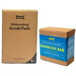 GOLI SODA Coconut Coir Scrub And Probiotic Dishwash Bar - Exclusive Combo