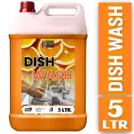 FLISKO Dishwash Liquid 5 Liter Orange Active Power Molecules Leaves No Residue, Grease Cleaner For All Utensils