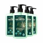 NATURE CODE Ayurvedic Hand Sanitizer - 275ml | Alcohol Based Hand Sanitizer | 70% Alcohol Liquid Gel Sanitizer with Pump - (Pack of 4 x 275ml)