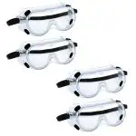 Robustt Safety Goggles for Chemical Protection with an Adjustable Strap and Minimum Lens Fogging (Pack of 3)
