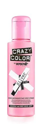 Crazy Color Silver Semi Permanent Hair Colour, 10 G