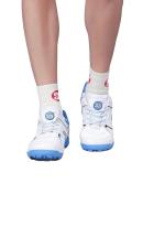 SS Josh Cricket Shoes (Color: White & Blue, Size: UK2/ US3/ EU36) | For Mens & Boys | Material: PU & Mesh | Lightweight and Durable long Lasting Performance