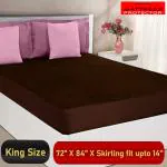 Mattress Protector Coffee Bed protector Waterproof mattress protector Cover for King Size Bed 72 x 84 inch