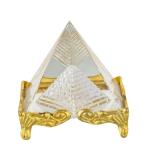 SoilMade Stand Crystal Pyramid Clear White Size Approx 8 CM