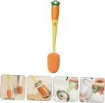 CLICKCART 3 in 1 Multifunctional Long Handle Cleaning Brush for Bottle Glass Tumbler Flask Jar Cup Cover Lid Groove Cleaner,Multipurpose Soft Sponge Home & Kitchen Tool Carrot Bottle Brush (PAK OF 1)