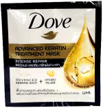 SHIVAMAX Dove Advanced KeratinTreatment Mask Intense Repair For dry damaged hair With HYA + Peptide 12ml