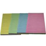 Champcool Ruled/Lined Sticky Notes pad,200 Sheets Self-Stick repositionable Notes Size 4 x 6Inch Pack of 2,Big Size Sticky note100 Sheet in Each (4 Colour in Each Sheet)