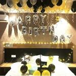 Festiko Birthday Combo (Black And Gold) For Birthday Decoration And Birthday Parties