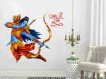 Divinedesigns Multicolor Vinyl Jai Shree Ram Sticker