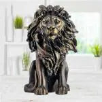 CraftEmporio Lion Statue Figurine Idol for Home Decoration, Color : (Golden)