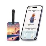 tag8 Los Angeles City Smart Bag tag |Trendy Luggage tag ID Identification Statue of Liberty Theme Fashionable Digital name tag | Airline compliant, SITA World Tracer Code Enabled | Travel Gift idea, Collectible