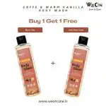 WeOn Coffee and Warm Vanilla Smooth & Dirt Removing Body Wash | Buy One Get One Free - 200 mL