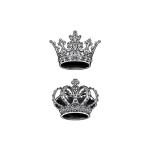 SIMPLY INKED King and Queen Crown Temporary Tattoo, Designer Tattoo for all (King & Queen Crown Tattoo) Pack of 2