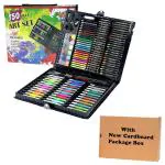 Shuban Children Deluxe Art Drawing Crayon Color Set For Kids Case Art And Craft Supplies Drawing And Painting Set Great Gift (150Pcs -Black) Multicolour