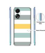 Casotec Line Texture Printed Silicon Soft TPU Back Case Cover for Oppo A58 4G