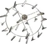 UrbanWare eavy Quality Rust Free Stainless Steel Clothes Drying Hanger with 25 Pegs for Socks,Undergarments,and Infant Clothes, Cloth Clips Hanger (Round)