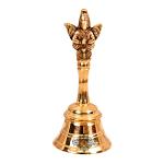 Indian Art Villa Shri Garuda Design Brass Pooja Ghanti Bell Height 4.3 inch