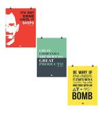 THINKPOT Its not Done, Be Wary and Great Companies Multicolour Paper Poster - 12 X 18 inch (pack of 3)