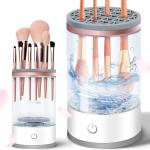 Tellshun Automatic Makeup Brush Cleaner Machine with USB Cable, Spinning Electric Makeup Brush Cleaner Machine, Deep Cleaning Cosmetic Brush Cleaner for All Size Makeup Brushes for Women