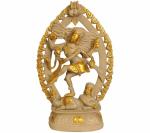 Idol Collections Multicolor Brass Lord Shiva Nataraja Statue, Idol Collections Gold Vishnu And Goddess Lakshmi 17.5 Inch