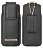 Tech Gear Flip Cover for 5G Pouch Belt Clip Leather Case, Waist Bag Phone Case (Black, Pack of: 2)