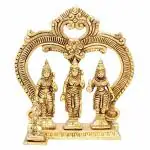 GURU JEE Handmade Brass Statue of Ram Darbar Lord Rama Sita Laxman Hanuman Murti Idol Sculpture for Pooja Gifts Showpiece