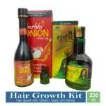 SURBHI Hair Growth Kit with Ayurvedic Hair Growth Oil & Onion Oil - For Natural Hair Growth - 230ml
