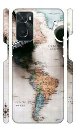 YAPZONE Map Camera Tea |Designer Printed Hard Back Cover for Oppo Reno 6 Pro Premium & Attractive Case for Your Smartphone