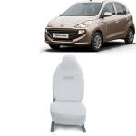 Kingsway Towel Fabric Car Seat Covers for Hyundai Santro, 2018 Onwards Model, Material: 100% Cotton, Color : White, Complete Set of All Seats (Car Specific Front + Rear Seat Covers)