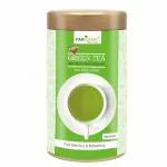 Farganic 100% Certified Organic Loose Plain Green Tea TIN, 100 Gram -Indian Herbal Detoxifying Tea |100% Natural Loose Leaf Tea in Gold Tin (Plain Green Tea)