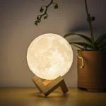 Giftana Moon Lamp Gift, Colors LED Night Light 3D Printing Moon Light with Stand & Touch Control and USB Rechargeable, Moon Lamp 18cm, Moon Light Lamps Birthday Gifts for Kids Friends, Colleague