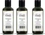 SWADESHI KHADI HERBAL Bhringraj Hair Oil (Pack of 3) (630 ml) | Oil | Hair Oil | Herbal Oil |Bhringraj Hair Oil