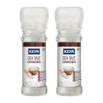 Keya Sea Salt Grinder| Glass Bottle Pack of 2 x 100 Gm