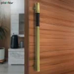 Plantex Door Handle/Stainless Steel Handle for Main Door/12 Inch Pull-Push Handle for Home/Office/Hotel - Pack of 1 (Z-Black and Gold) - 3 Years Warranty