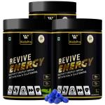 WellsPro Blue Raspberry Revive Energy Instant Energy Sports Drink Powder 1 kg (Pack of 3)