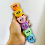 GOTHI Panda Theme Highlighter Marker For Kids, School Etc, 6 Color (Set of 1, Multicolor) Kids highlighter set Multicolor highlighters for school Cute panda stationery Bright highlighters for kids Bright highlighters for kids PACK OF 1