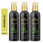 WELLWARE Moringa Oil for Hair growth & Hair Fall Control Oil With Applicator Hair Oil (300 ml)