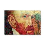 Tamatina Multicolor Modern Art Vincent Van Goah Abstract Unframed Art Canvas Painting - 36X24 Inch
