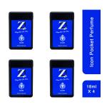 Z Men's Icon Deo, 18ml X 4, Spicy & Bold Fragrance, Pocket Perfume, Prevents Odor, Refreshing Premium Aromatic Long lasting Perfume, Body Spray for Party, Office, Date (Pack of 4)