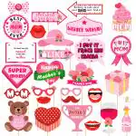Zyozique Mother's Day Decorations Photo Booth Props - Mother’s Day Party Supplies (Pack of 28)