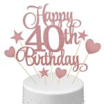Festiko 40th Birthday Cake Decorations Set