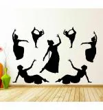 WOLPEP Multicolor Vinyl Indian Dance Pose Wall Sticker